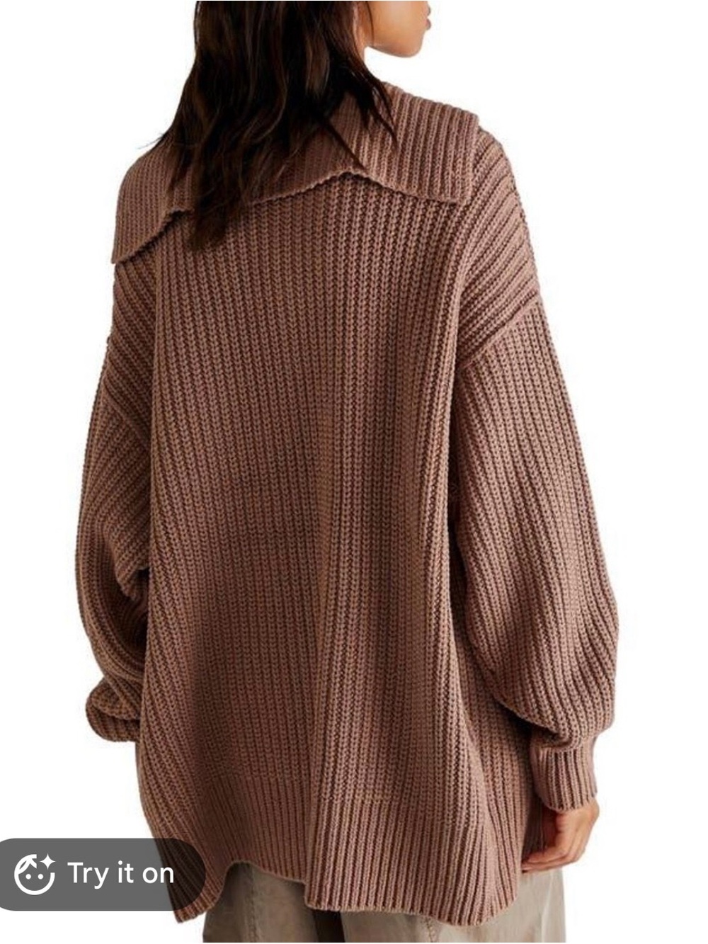 NWT Free People Swim Too Deep Brown Cardigan M - Picture 3 of 6